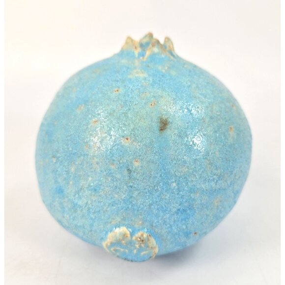 Manousos Chalkiadakis Ceramic Pomegranate Paperweight Greek Studio Artist - Picture 3 of 12